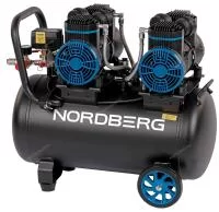 Компрессор поршневой безмасляный 220 В, ресивер 50л, 500 л/мин NORDBERG NCEO50/500