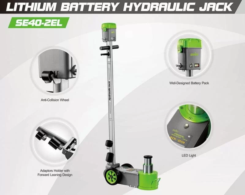 УНИКАЛЬНАЯ НОВИНКА SNIT SE40-2EL Домкрат подкатной электрогидравлический аккумуляторный 40/20 т 
