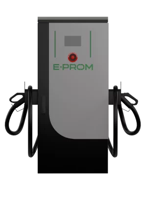 Быстрая зарядная станция постоянного тока для электромобилей E-PROM 60 напольная, 2 разъема GB/T+GB/T, с OCPP
