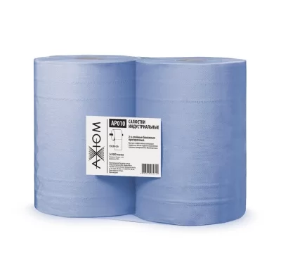 Салфетки индустриальные 2-х слойные бумажные 33х35 (1000 листов) AXIOM AP-A202 (1 рулон)