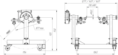 Стенд для разборки-сборки ДВС, КПП (до 2000 кг) ЧЗАО Р776Е передвижной