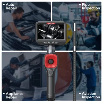 Видеоэндоскоп с HD дисплеем 4.3” и управляемым зондом 1 м, 6.2 мм, 360º RALCAM F606B