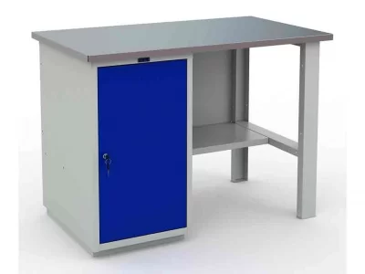 Верстак слесарный однотумбовый c дверцей Промет PROFI (№201) WT120.WD1/F1.000