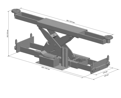 Пневмогидравлическая траверса 3.6 т SIVIK ТР 532