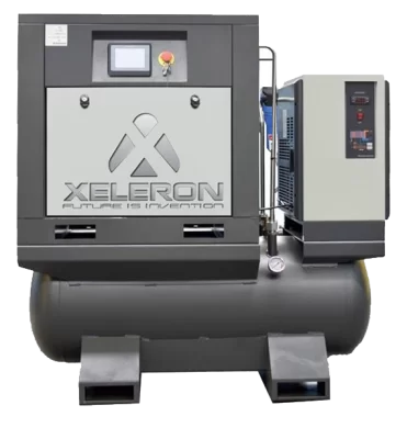 Компрессор винтовой, 15 кВт, 10 бар, 2300 л/мин, ресивер 400 л XELERON DRY T400 Z20PMA10 (Hanbell AC IP23)