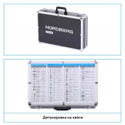 Комплект переходников в кейсе для замены масла в АКПП NORDBERG CM105K