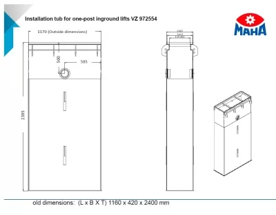 Кассета установочная для одноплунжерного подъемника MAHA VZ 972554