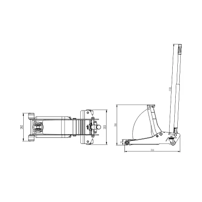 Домкрат подкатной гидравлический 2 т SNIT S-2T