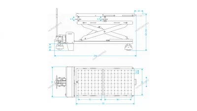 Стол подъемный гидравлический 1200 кг для АКБ электромобиля NORDBERG N3T1501