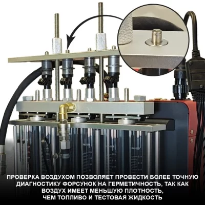 Установка для проверки форсунок c ультразвуковой ванной Launch CNC 605A GDI