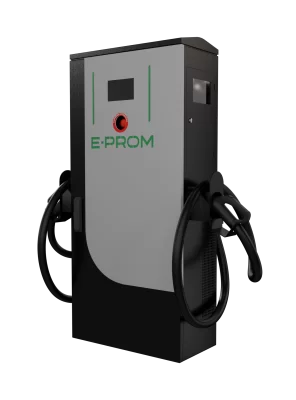 Быстрая зарядная станция постоянного тока для электромобилей E-PROM 60 напольная, 2 разъема GB/T+GB/T, с OCPP