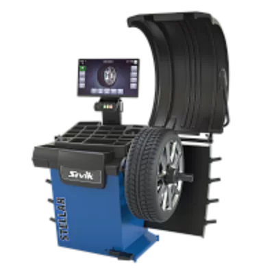 Балансировочный станок Sivik STELLAR (P) с пневматическим валом СБМП-60/3D Pro (УЗ, ЭМВ, ТЛУ) синий