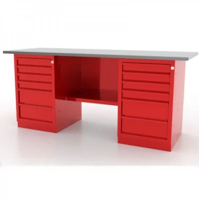 Верстак слесарный двухтумбовый 6/6 с 6 ящиками Ferrum Classic 01.266L