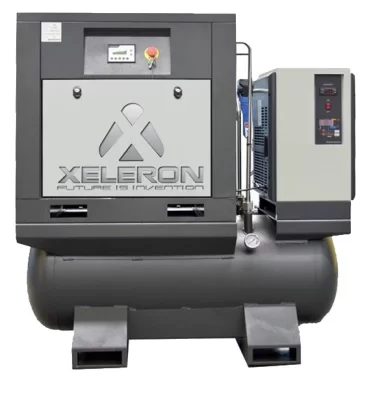 Компрессор винтовой, 15 кВт, 10 бар, 2300 л/мин, ресивер 400 л XELERON DRY T400 Z20A10 (Hanbell AC IP23)
