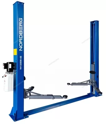 Двухстоечный электрогидравлический подъемник 4 т, 380 В NORDBERG N4120BM-4B_380 синий