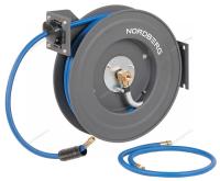 Шланг воздушный на стальной катушке, гибридный ПВХ Ø 10х15 мм, 20 м NORDBERG HR1020RPVC