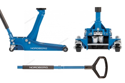 Домкрат подкатной гидравлический супернизкий подхват 3.3 т, 80-500 мм NORDBERG N32033
