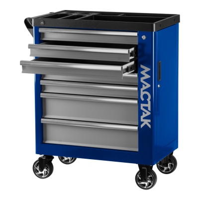 Тележка инструментальная, 7 выдвижных ящиков, "НОВА", синяя МАСТАК 521-07580B