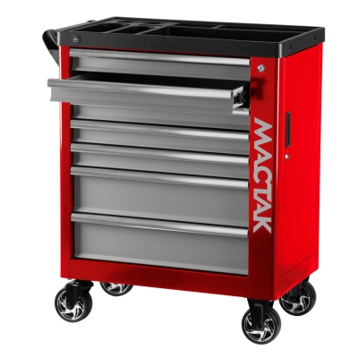 Тележка инструментальная, 7 выдвижных ящиков, "НОВА", красная МАСТАК 521-07580R