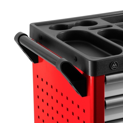 Тележка инструментальная, 7 выдвижных ящиков, "НОВА", красная МАСТАК 521-07580R